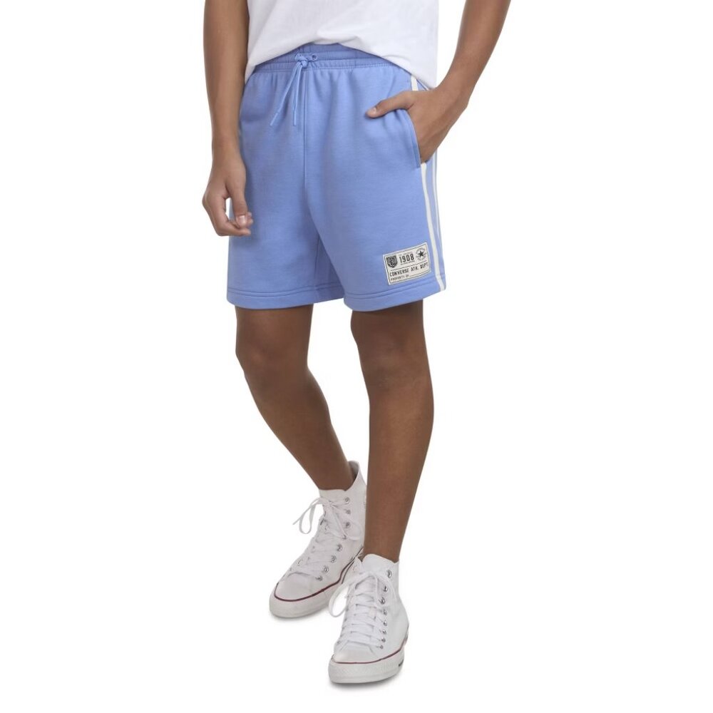 NEW Converse® Boys' French Terry 'Above the knee' Pull-On Shorts - Blue 4